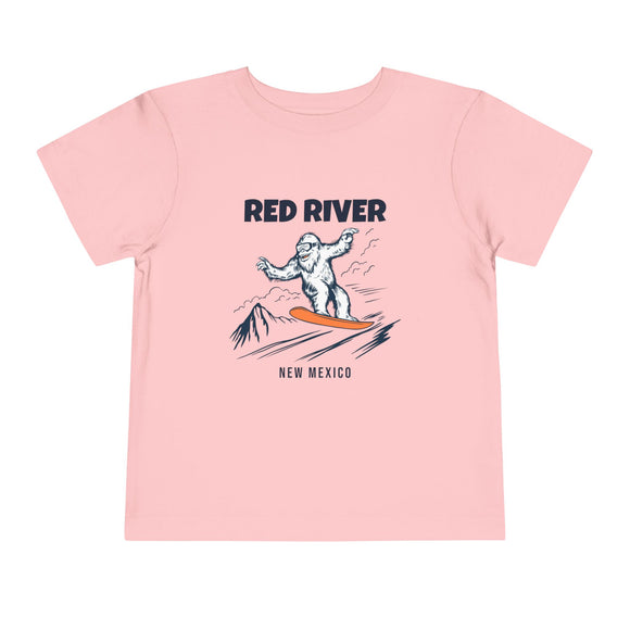 Red River, New Mexico Yeti Snowboard Toddler Tee