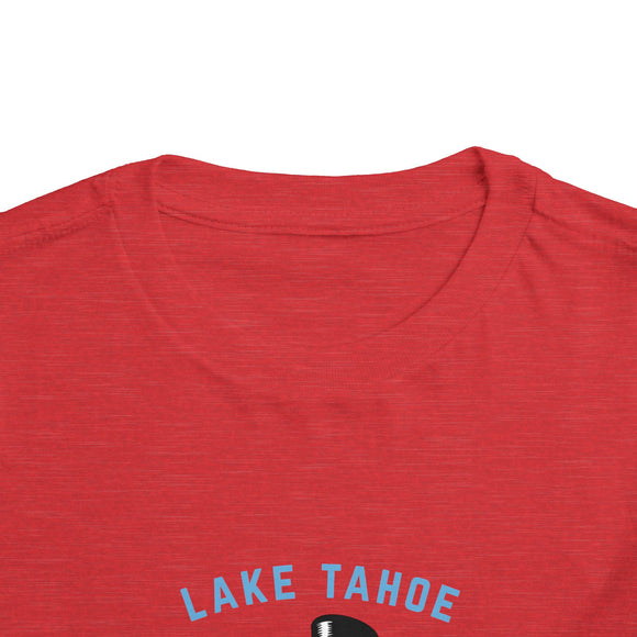 Lake Tahoe, California Toddler Skiing Snowman Graphic Tee - Kids Lake Tahoe T-Shirt