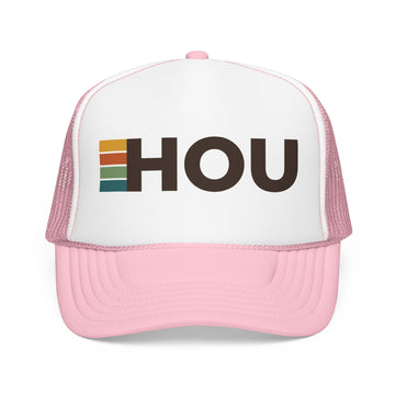 Buy light-pink-white Houston, Texas Trucker Hat - HOU retro cap