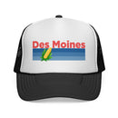 Des Moines, Iowa Retro Corn and Farm Trucker Hat-2