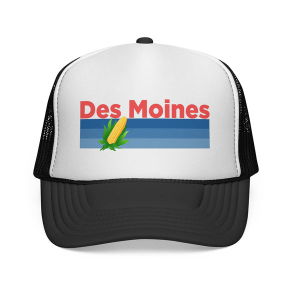 Des Moines, Iowa Retro Corn and Farm Trucker Hat