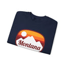 Montana Sweatshirt - Unisex Retro Ombre Montana Crewneck Sweatshirt-15
