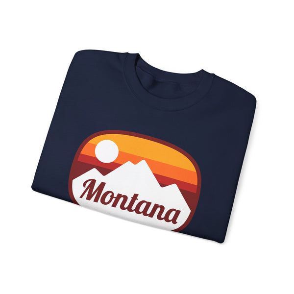 Montana Sweatshirt - Unisex Retro Ombre Montana Crewneck Sweatshirt
