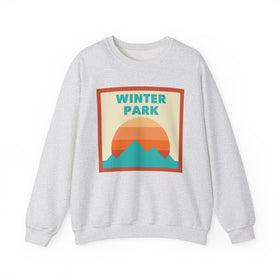 Retro Winter Park, Colorado Sweatshirt, Mountain Sun Design, Unisex Crewneck, Gift for Outdoorsy Friends, Vintage Jumper