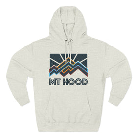 Mt Hood, Oregon Hoodie - Retro Mountain Unisex Sweatshirt