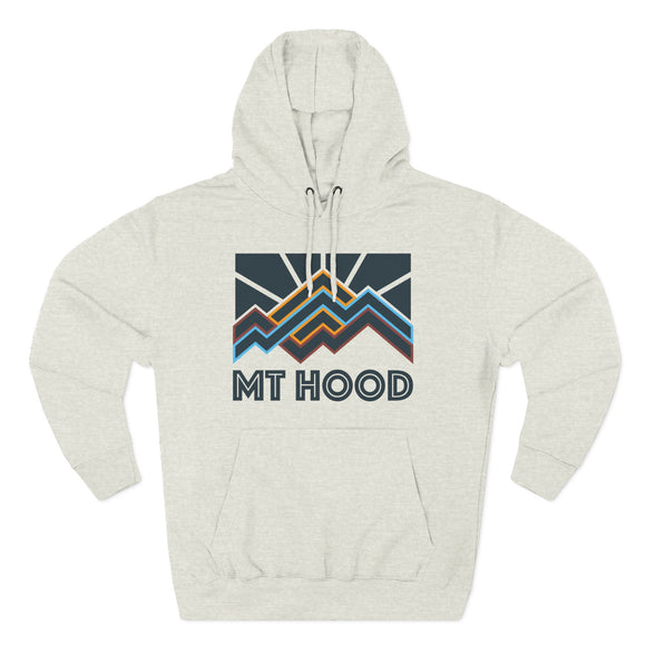 Mt Hood, Oregon Hoodie - Retro Mountain Unisex Sweatshirt