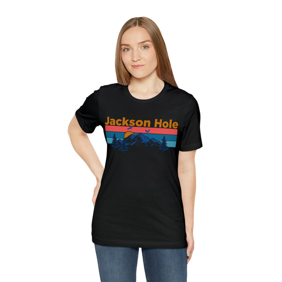Jackson Hole, Wyoming Shirt - Mountain Sunset Unisex Jackson Hole T-Shirt
