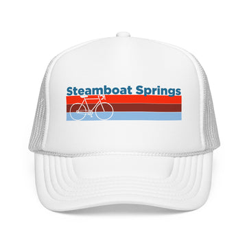 Buy white Steamboat, Colorado Trucker Hat - Foam Steamboat Bike Cap