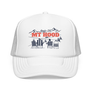 Buy white Mt Hood, Oregon Après-ski Trucker Hat — Foam Mesh Cap