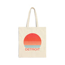Detroit, Michigan Retro 80s Cotton Canvas Detroit Tote Bag-1