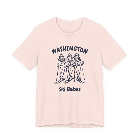 Washington Ski Babes T‑Shirt — Retro Skiing Graphic Tee