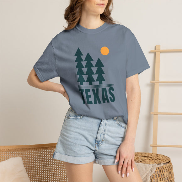Texas T Shirt, Comfort Colors Cotton 100% Cotton Trees Tee