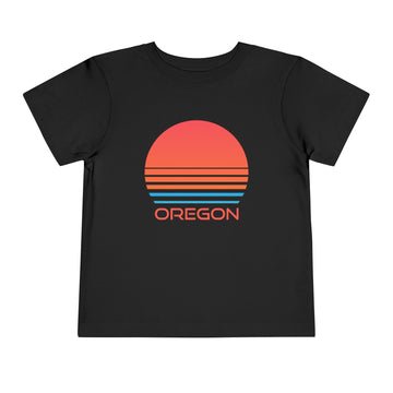 Buy black Oregon Toddler T-Shirt - Retro 80s Unisex Toddler Oregon Shirt