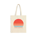 East Hampton, New York Retro 80s Cotton Canvas East Hampton Tote Bag-1