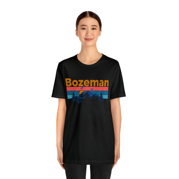 Bozeman, Montana Shirt - Mountain Sunset Unisex Bozeman T-Shirt
