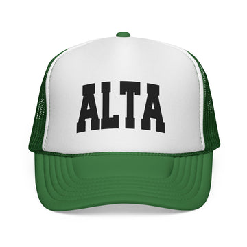 Buy green Alta, Utah Collegiate Style Trucker Hat
