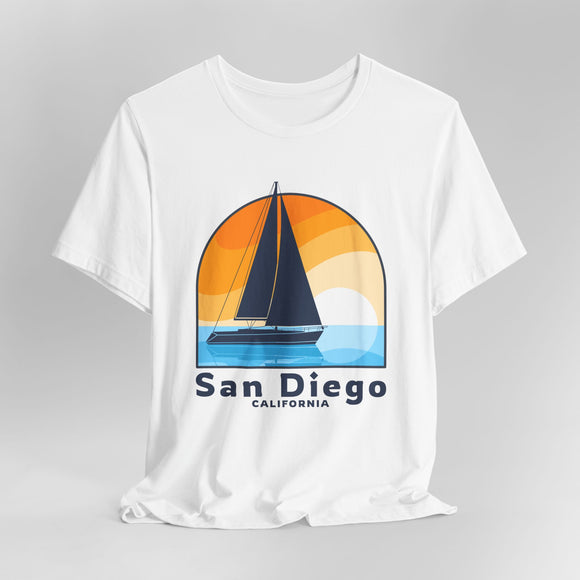 San Diego, California T Shirt - Sailboat Tee