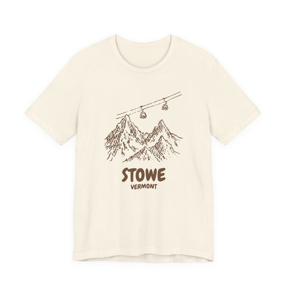 Stowe, Vermont Mountain T-Shirt — Vintage Gondola Ski Mountain Tee