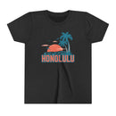 Honolulu, Hawaii Youth Shirt - Retro Palm Tree Honolulu Kid's T-Shirt-5