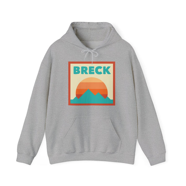 Breckenridge, Colorado Mountain Sun Hoodie - Unisex Hooded Sweatshirt, Travel Sweatshirt, Sunset