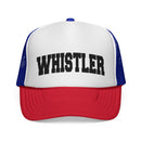 Whistler, Canada Collegiate Style Trucker Hat-1
