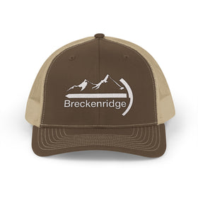 Buy brown-khaki Breckenridge, Colorado Snapback Trucker Cap - Embroidered Breckenridge Hat