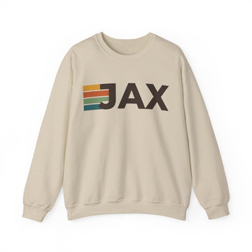 Jacksonville, Florida JAX Retro Stripe Sweatshirt - 0