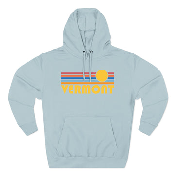 Buy blue-mist Premium Vermont Hoodie - Retro Sun Unisex Sweatshirt