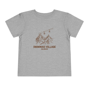 Buy athletic-heather Snowmass Village, Colorado Toddler T-Shirt — Vintage Gondola Ski Mountain Tee