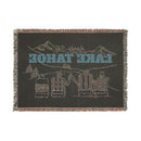 Lake Tahoe, California Ski Town Throw Blanket | Mountain Woven Blanket-5