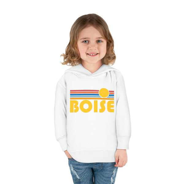 Boise, Idaho Toddler Hoodie - Retro Sunrise Unisex Boise Toddler Sweatshirt