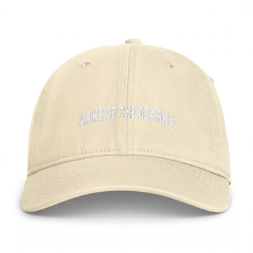 Buy ivory Lake of the Ozarks, Missouri Washed Baseball Cap - Vintage Coastal Comfort Colors