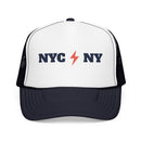 New York City, New York Retro Trucker Hat - Lightning Foam Cap-1