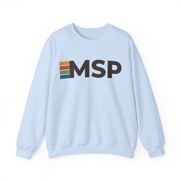 Buy light-blue Minneapolis, Minnesota MSP Retro Stripe Sweatshirt