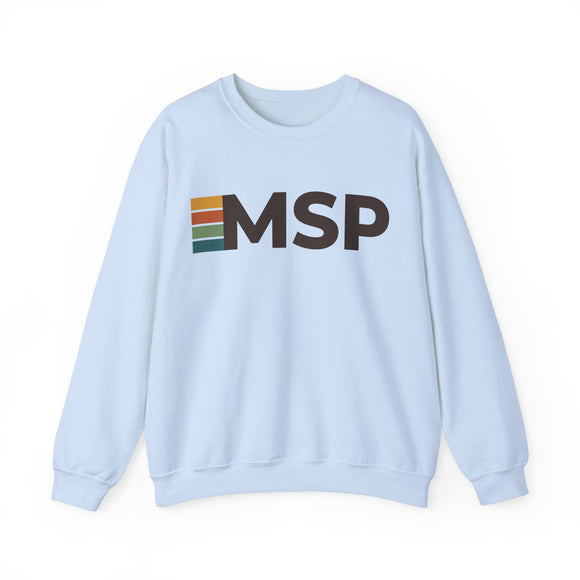 Minneapolis, Minnesota MSP Retro Stripe Sweatshirt