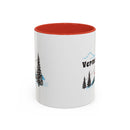 Vermont Retro Snow Skiing Mountain 11 oz Mug, Ski Lodge Decor Coffee Cup, Mountain Gondola Lover Gift, Retro Skiing Mug-1