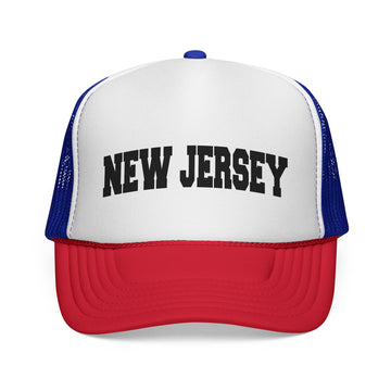 New Jersey Retro Collegiate Style Trucker Hat