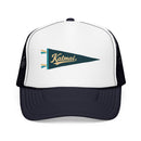Katmai National Park Pennant Trucker Hat — Vintage Foam Mesh Cap-1