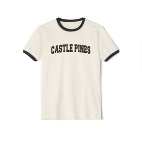Castle Pine, Colorado Cotton Ringer Graphic Tee - Unisex Castle Pine T Shirt, Vintage Style Tee, Men's/Women's Tee