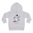 Alaska Toddler Hoodie - Unisex Skiing Snowman Alaska Sweatshirt-2