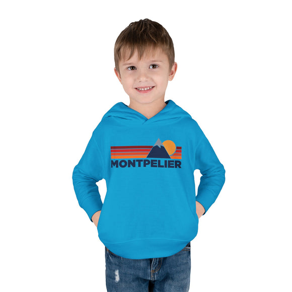 Montpelier, Vermont Toddler Hoodie - Unisex Mountain Montpelier Pullover Sweatshirt, Kids Hooded Jumper, Vermont Souvenir