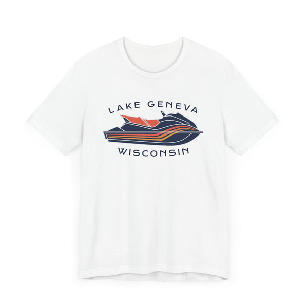 Lake Geneva, Wisconsin T Shirt - Jetski Boating Graphic Tee