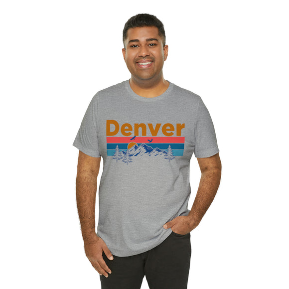 Denver, Colorado Shirt - Mountain Sunset Unisex Denver T-Shirt