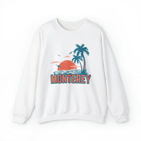 Monterey, California Sweatshirt - Unisex Palm Tree Monterey Sweatshirt