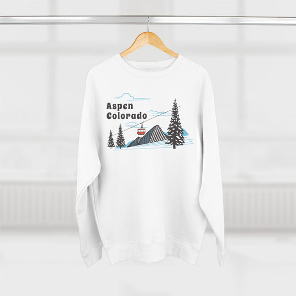 Premium Aspen Colorado Sweatshirt Unisex Crewneck, Premium Sweatshirt, Crewneck Jumper, Ski Resort Apparel