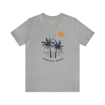 Buy athletic-heather Newport Beach, California T-Shirt - Retro Unisex Newport Beach Shirt