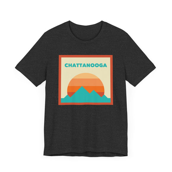 Retro Chattanooga, Tennessee T-Shirt, Mountain Sun Tee, Unisex Graphic Shirt, Vintage Chattanooga, Tennessee Top, Outdoor Adventure Clothing