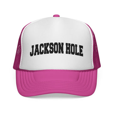 Buy pink Jackson Hole, Wyoming Collegiate Style Trucker Hat