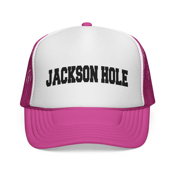 Jackson Hole, Wyoming Collegiate Style Trucker Hat