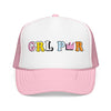 Kids Girl Power Trucker Hat Boho - Youth Snapback Cap